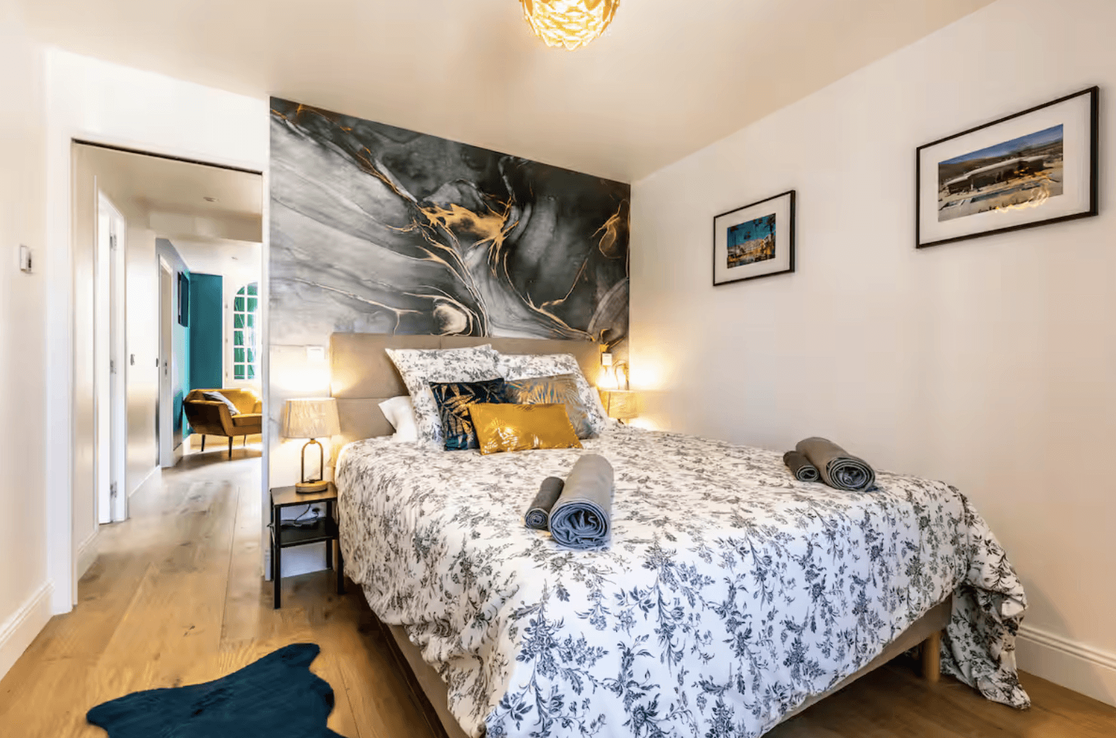 Guest bedroom in Basque villa